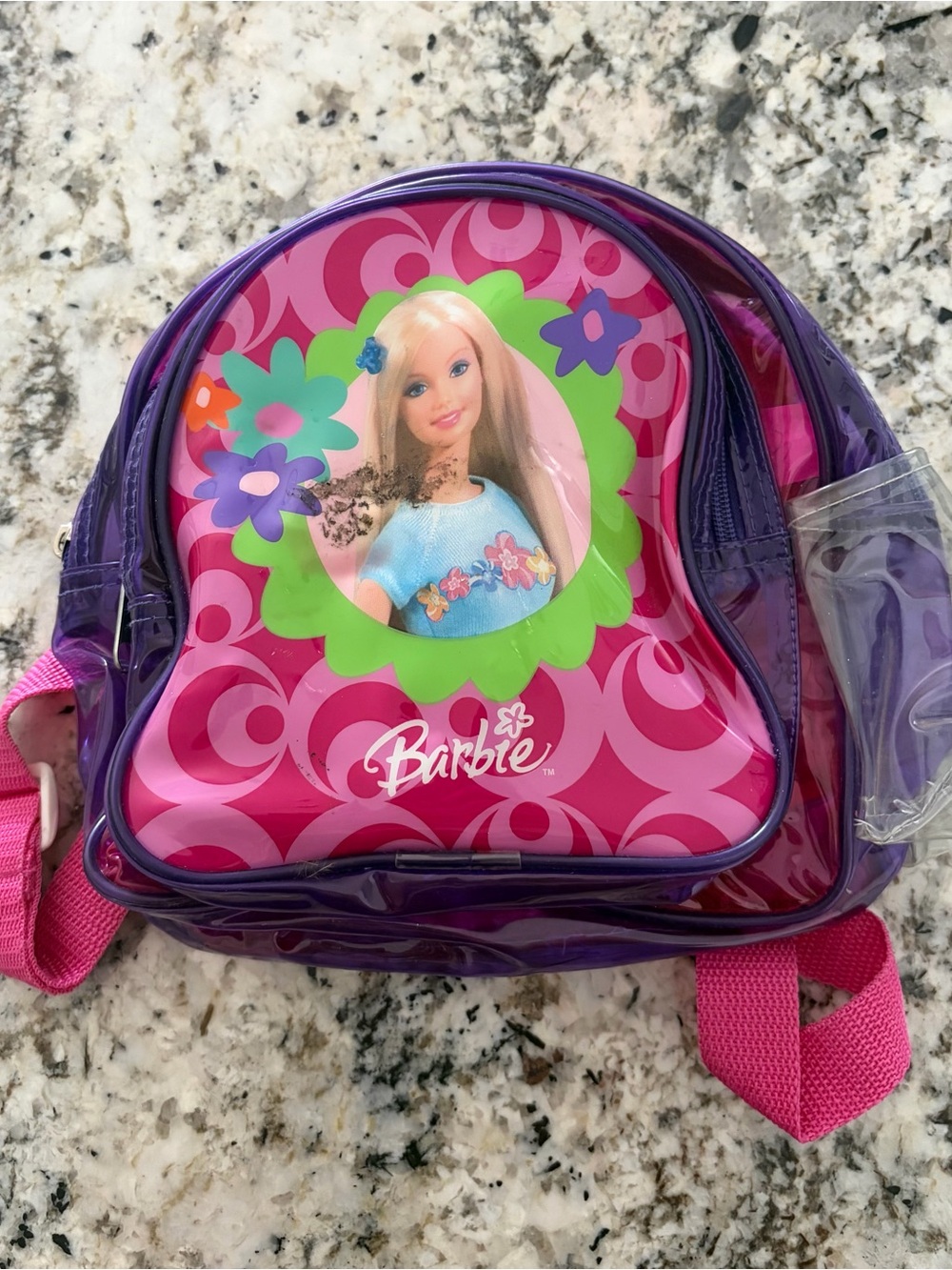 Barbie Pink & Purple Mini Backpack with Floral Graphic